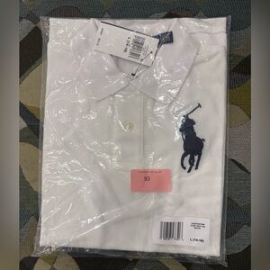 Polo by Ralph Lauren White Polo with Navy Pony